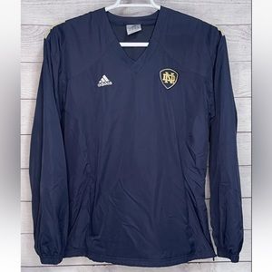 Adidas Climalite Men’s Size Medium Blue Mesh Lined Vented Pullover “Notre Dame”